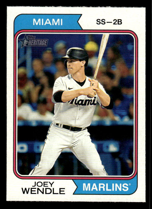 Joey Wendle 2023 Topps Heritage Baseball Base Front of Card
