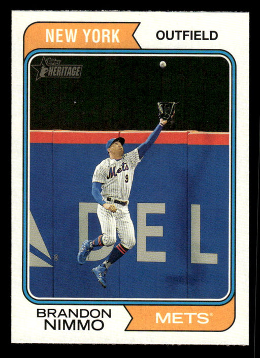 Brandon Nimmo 2023 Topps Heritage Baseball Base Front of Card