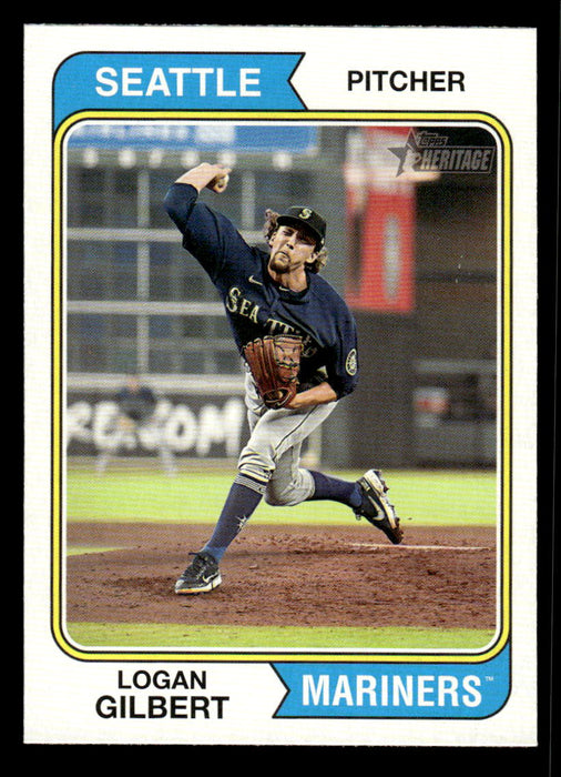 Logan Gilbert 2023 Topps Heritage Baseball Base Front of Card