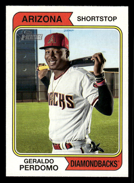 Geraldo Perdomo 2023 Topps Heritage Baseball Base Front of Card