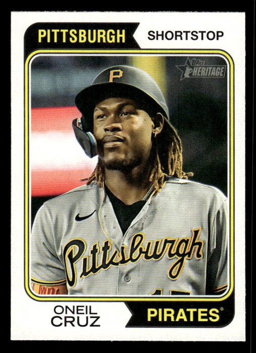 Oneil Cruz 2023 Topps Heritage Baseball Base Front of Card