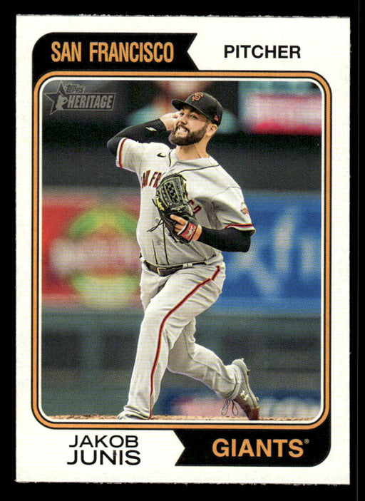 Jakob Junis 2023 Topps Heritage Baseball Base Front of Card