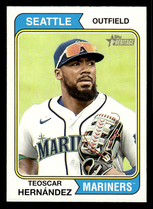Teoscar Hernández 2023 Topps Heritage Baseball Base Front of Card