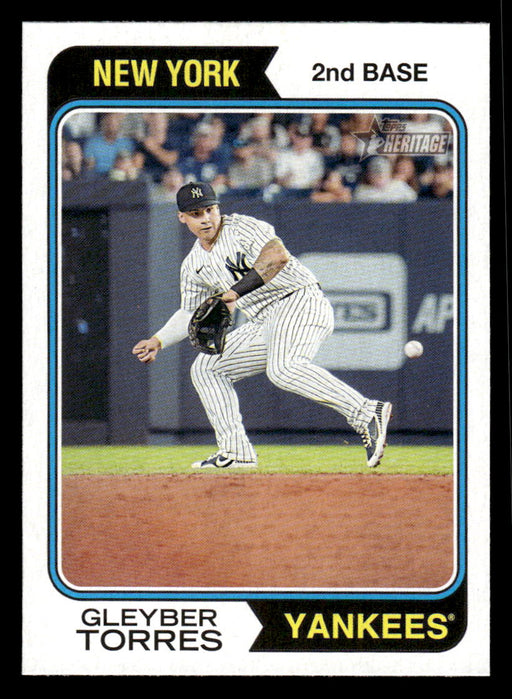Gleyber Torres 2023 Topps Heritage Baseball Base Front of Card