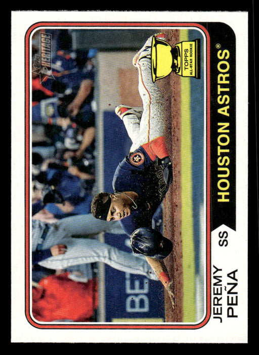 Jeremy Peña 2023 Topps Heritage Baseball Base Front of Card