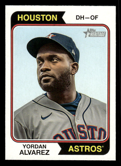 Yordan Alvarez 2023 Topps Heritage Baseball Base Front of Card