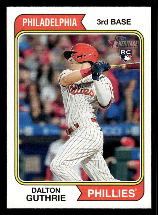 Dalton Guthrie 2023 Topps Heritage Baseball Base Front of Card
