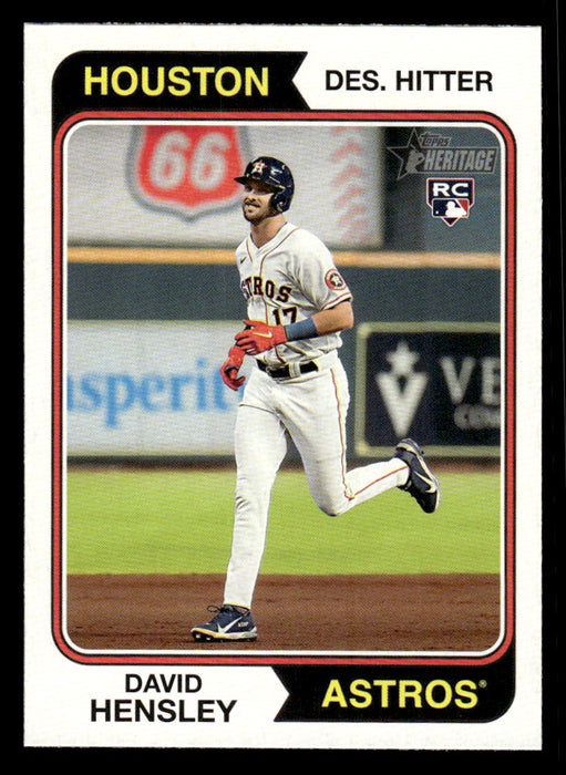 David Hensley 2023 Topps Heritage Baseball Base Front of Card