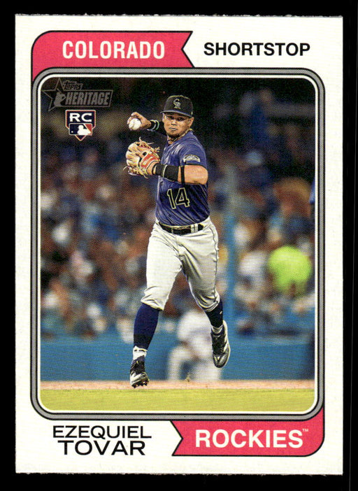 Ezequiel Tovar 2023 Topps Heritage Baseball Base Front of Card