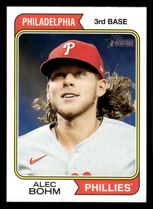 Alec Bohm 2023 Topps Heritage Baseball Base Front of Card