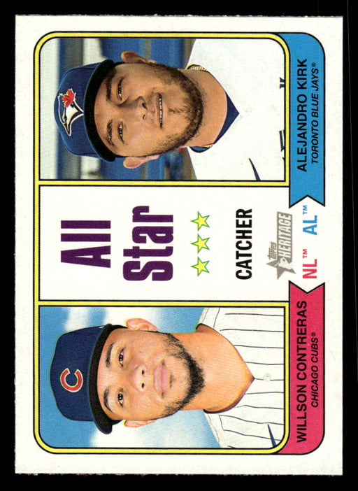 Willson Contreras / Alejandro Kirk 2023 Topps Heritage Baseball Base Front of Card