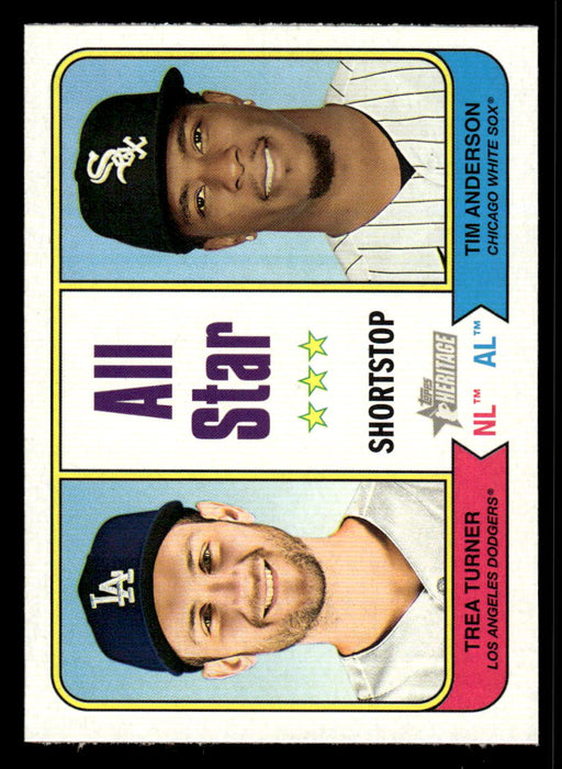 Tim Anderson / Trea Turner 2023 Topps Heritage Baseball Base Front of Card
