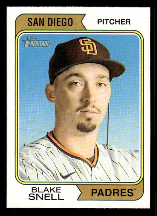 Blake Snell 2023 Topps Heritage Baseball Base Front of Card