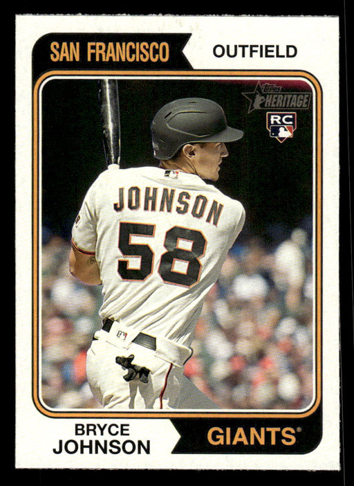 Bryce Johnson 2023 Topps Heritage Baseball Base Front of Card