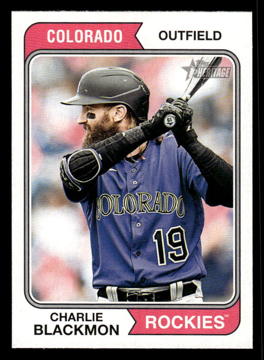 Charlie Blackmon 2023 Topps Heritage Baseball Base Front of Card