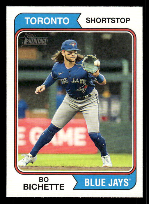 Bo Bichette 2023 Topps Heritage Baseball Base Front of Card