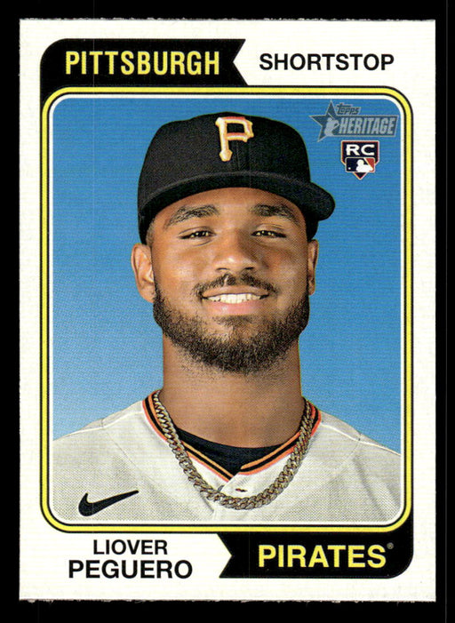 Liover Peguero 2023 Topps Heritage Baseball Base Front of Card