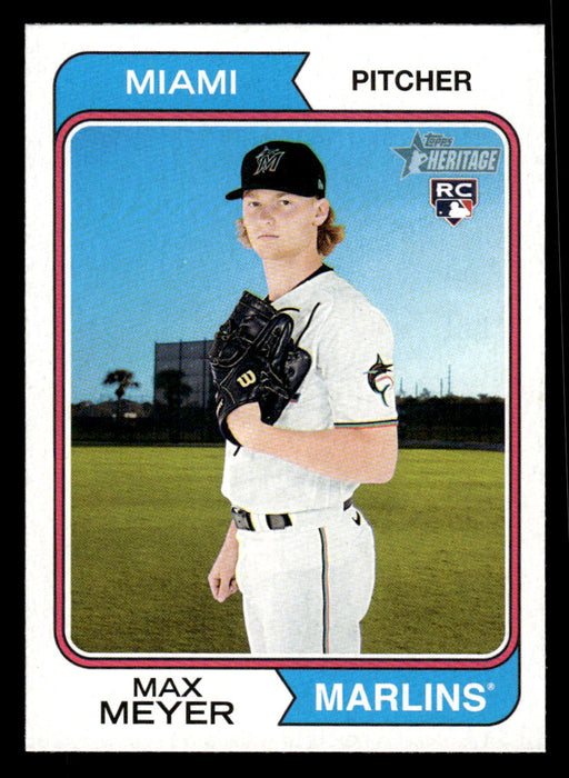 Max Meyer 2023 Topps Heritage Baseball Base Front of Card