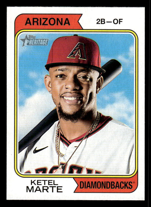 Ketel Marte 2023 Topps Heritage Baseball Base Front of Card