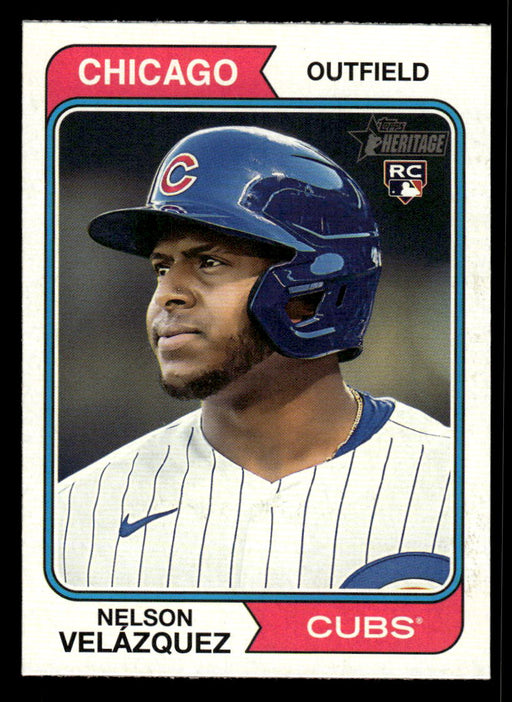Nelson Velázquez 2023 Topps Heritage Baseball Base Front of Card