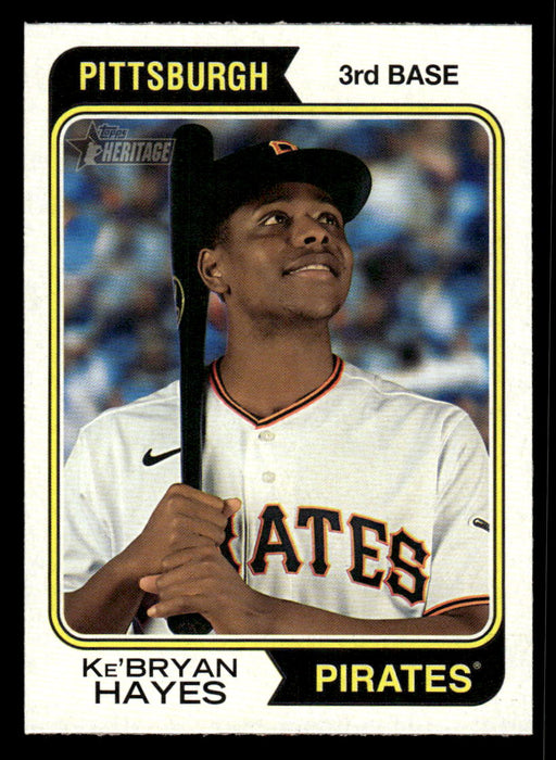 Ke'Bryan Hayes 2023 Topps Heritage Baseball Base Front of Card