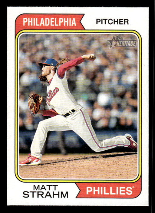 Matt Strahm 2023 Topps Heritage Baseball Base Front of Card
