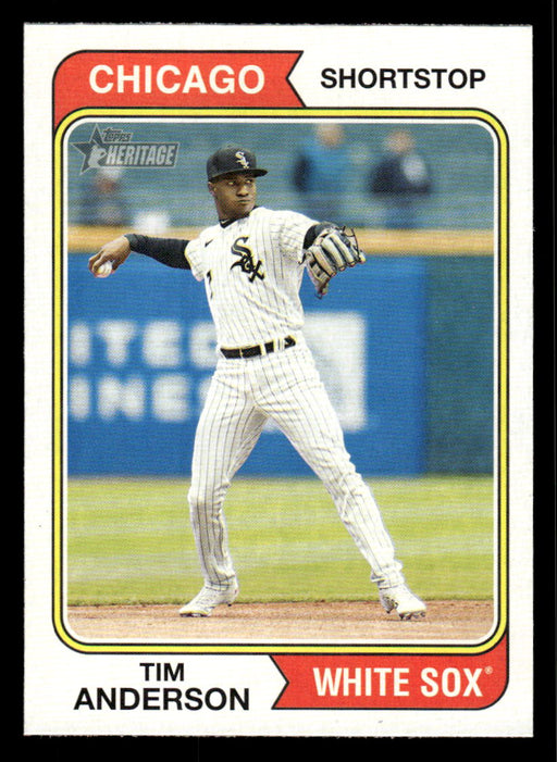 Tim Anderson 2023 Topps Heritage Baseball Base Front of Card