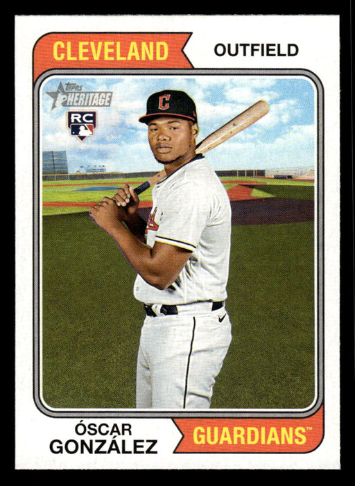 Óscar González 2023 Topps Heritage Baseball Base Front of Card