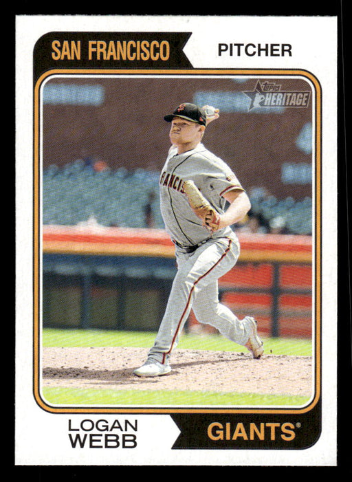 Logan Webb 2023 Topps Heritage Baseball Base Front of Card