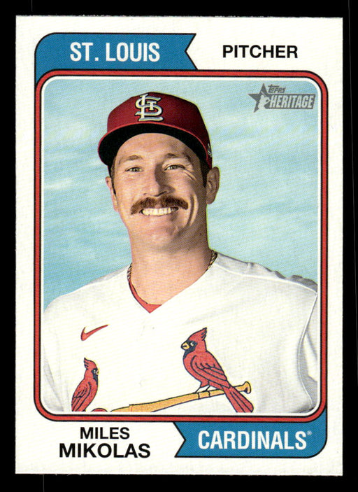 Miles Mikolas 2023 Topps Heritage Baseball Base Front of Card