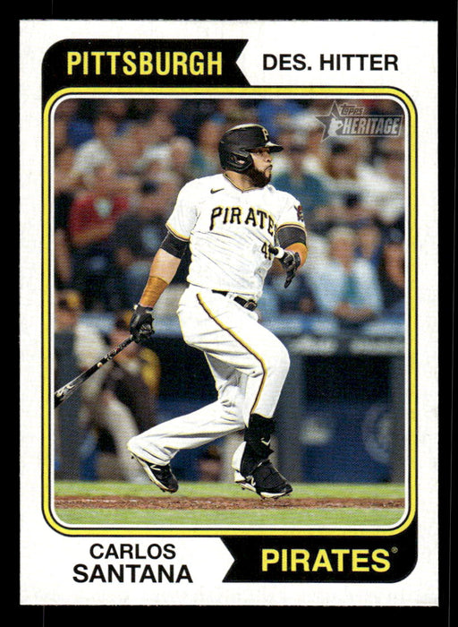 Carlos Santana 2023 Topps Heritage Baseball Base Front of Card
