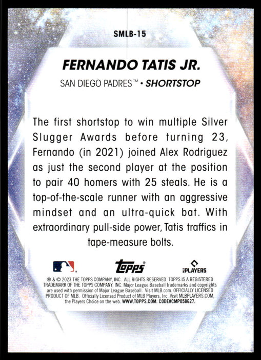 Fernando Tatis Jr. 2023 Topps Series 1 Stars of MLB Back of Card