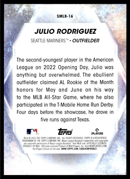 Julio Rodriguez 2023 Topps Series 1 Stars of MLB Back of Card