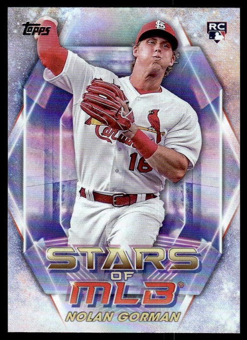 Nolan Gorman 2023 Topps Series 1 Stars of MLB Front of Card