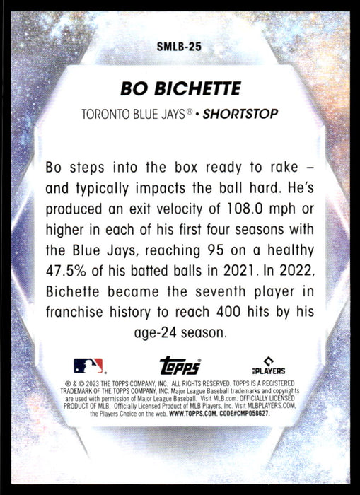 Bo Bichette 2023 Topps Series 1 Stars of MLB Back of Card