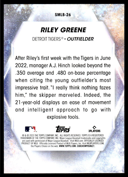  RILEY GREENE RC 2023 Topps Stars of the MLB #SMLB-26