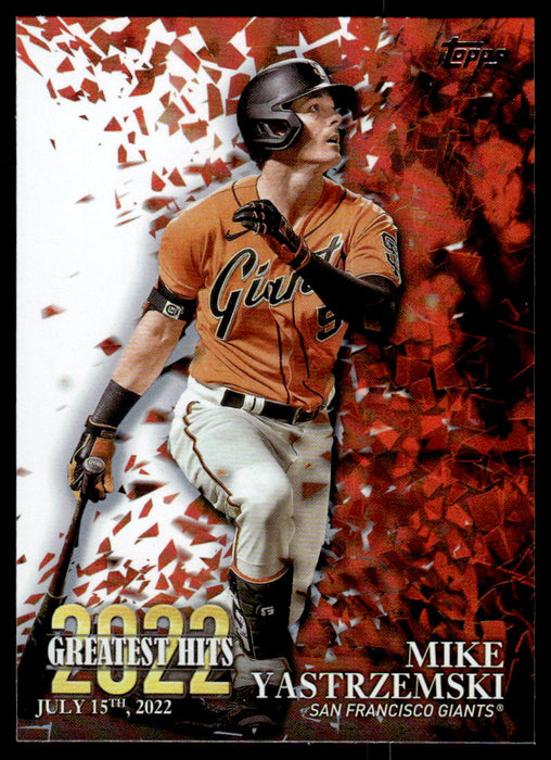 Mike Yastrzemski 2023 Topps Series 1 2022 Greatest Hits Front of Card