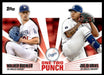 Walker Buehler / Julio Urias 2023 Topps Series 1 One-Two Punch Front of Card