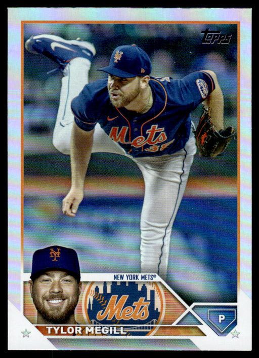 Tylor Megill 2023 Topps Series 1 Rainbow Foil Front of Card