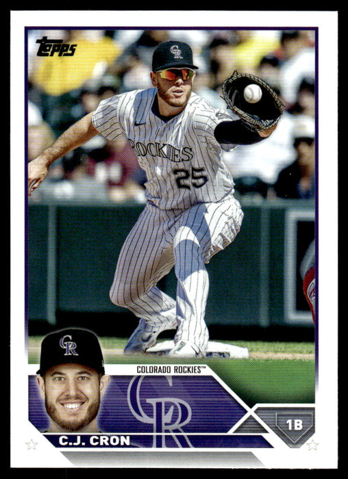 CJ Cron 2023 Topps Series 1 Base Front of Card