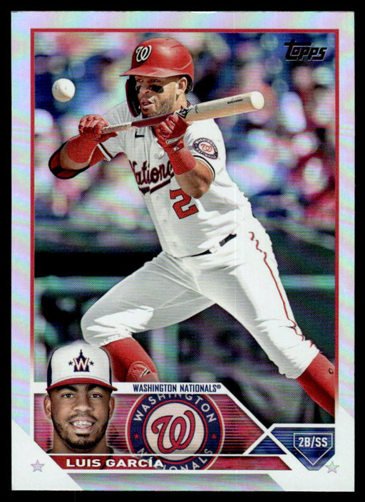 Luis Garcia 2023 Topps Series 1 Rainbow Foil Front of Card