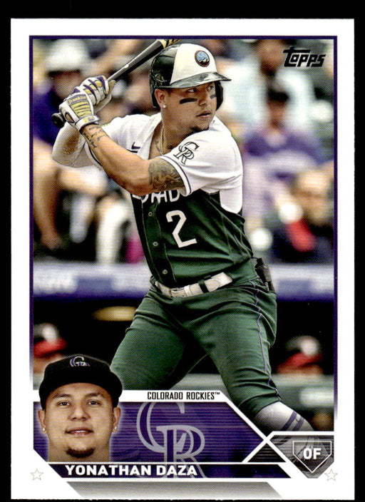 Yonathan Daza 2023 Topps Series 1 Base Front of Card