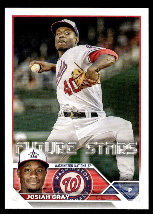 Josiah Gray 2023 Topps Series 1 Base Front of Card