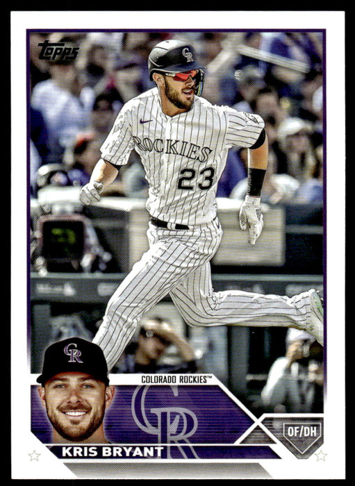 Kris Bryant 2023 Topps Series 1 Base Front of Card