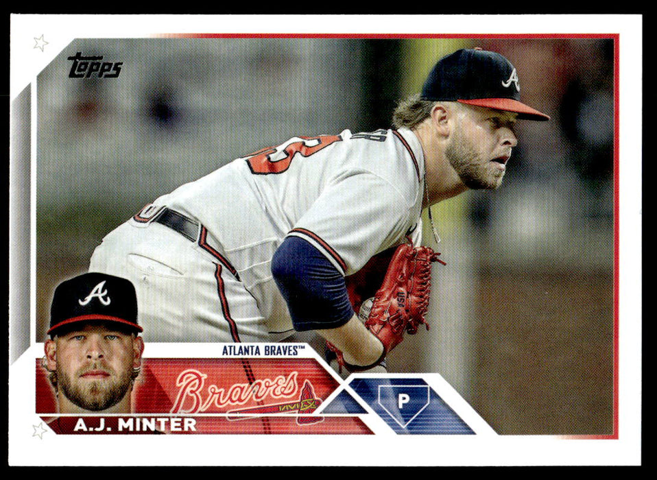 AJ Minter 2023 Topps Series 1 Base Front of Card