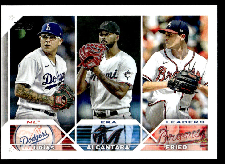 NL ERA Leaders 2023 Topps Series 1 Base Front of Card