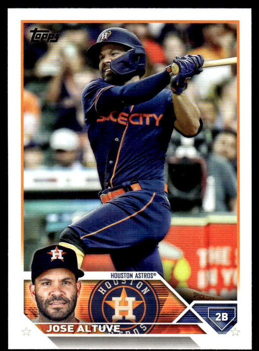 Jose Altuve 2023 Topps Series 1 Base Front of Card