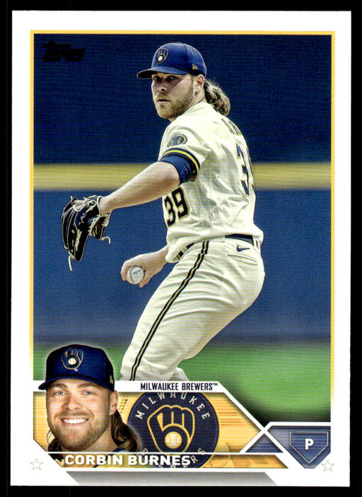 Corbin Burnes 2023 Topps Series 1 Base Front of Card