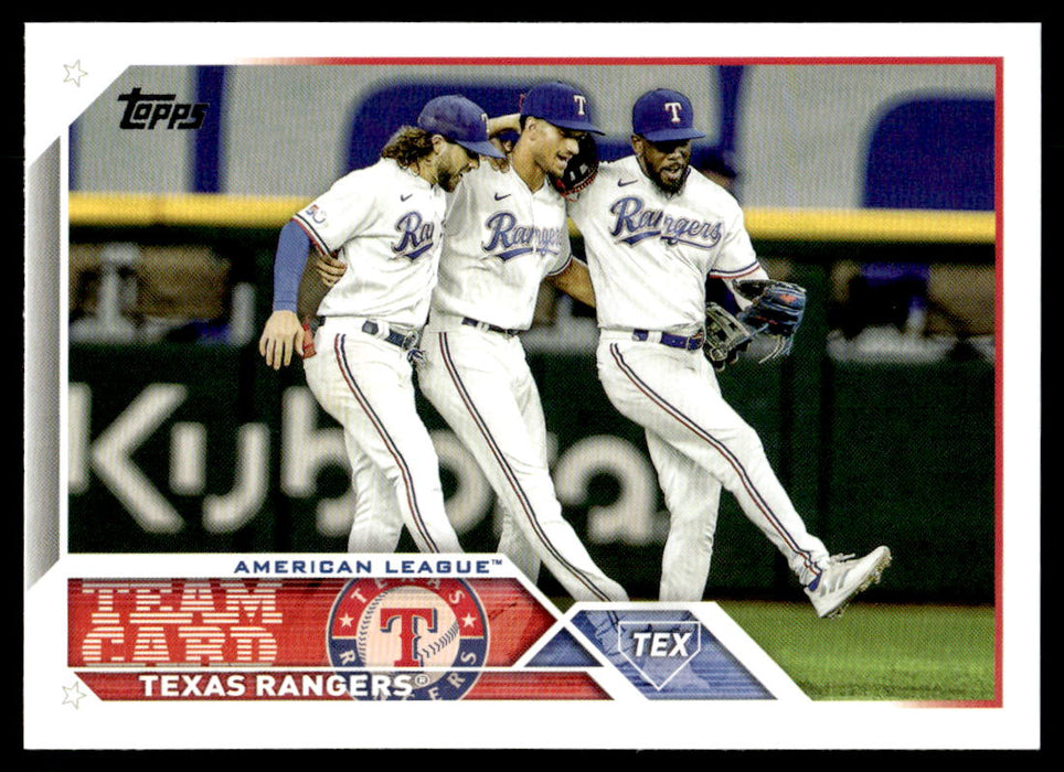 Texas Rangers 2023 Topps Series 1 Base Front of Card