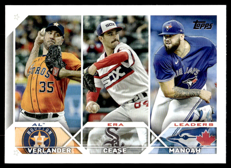 AL ERA Leaders 2023 Topps Series 1 Base Front of Card